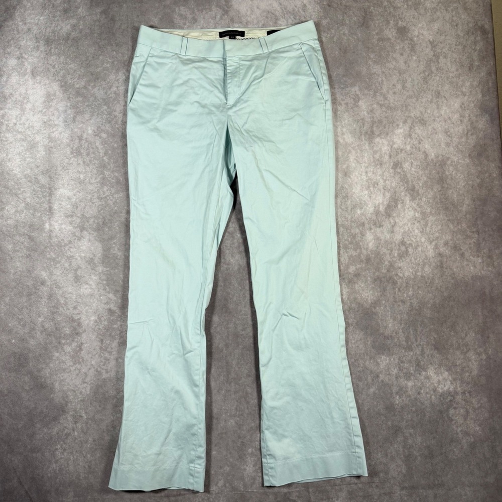 Banana Republic Logan Trousers 4S Light Blue Straight Leg Stretch Cotton Pants